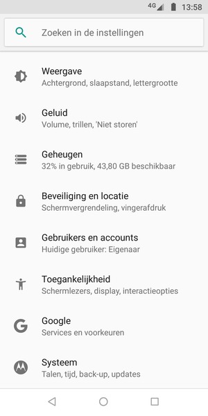Scroll naar en selecteer Beveiliging en locatie