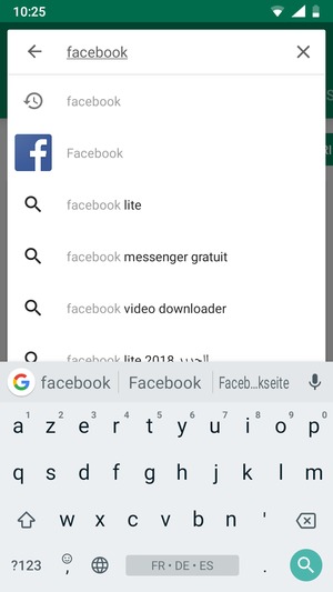 Saisissez le nom de l'appli et sélectionnez Rechercher