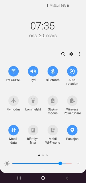 Slå av Wi-Fi og Bluetooth