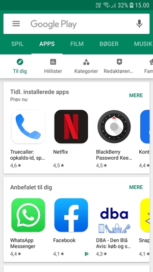 Vælg søgefeltet