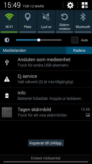 Justera ljusstyrkan till den önskade nivån