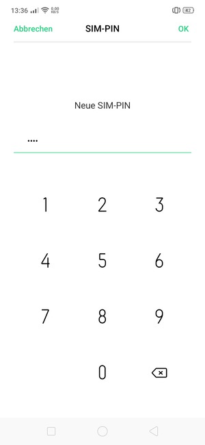Geben Sie Ihre Neue SIM-PIN ein und wählen Sie OK