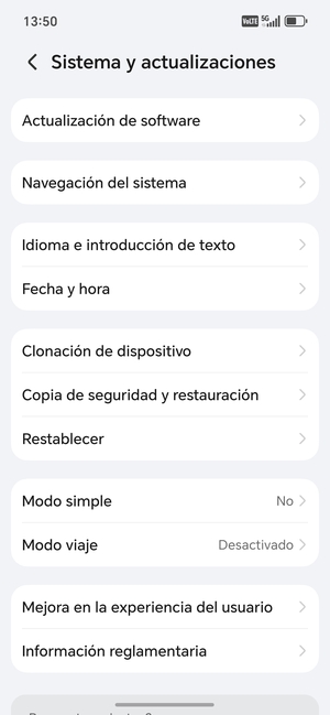Seleccione Actualización de software