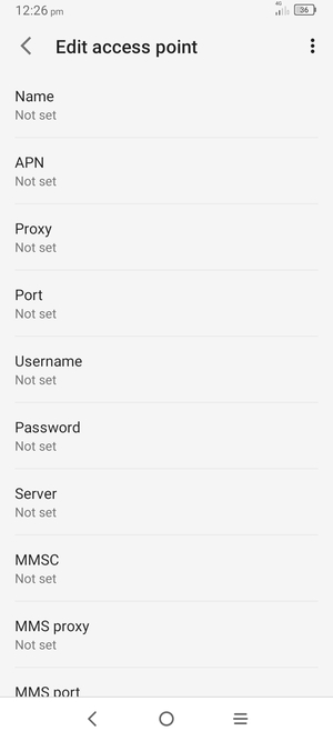Enter Internet information