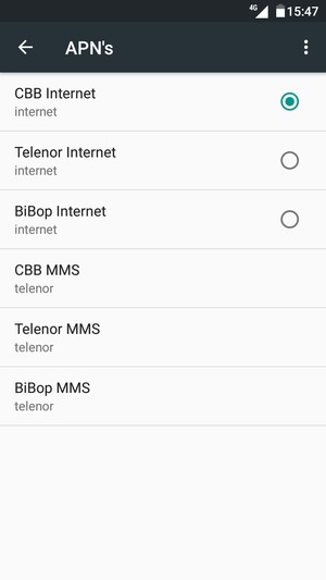 Selecteer de Menu-knop