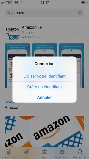 Sélectionnez Utiliser votre identifiant