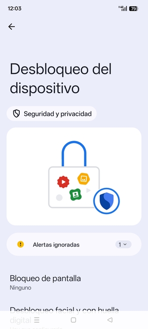 Seleccione Bloqueo de pantalla