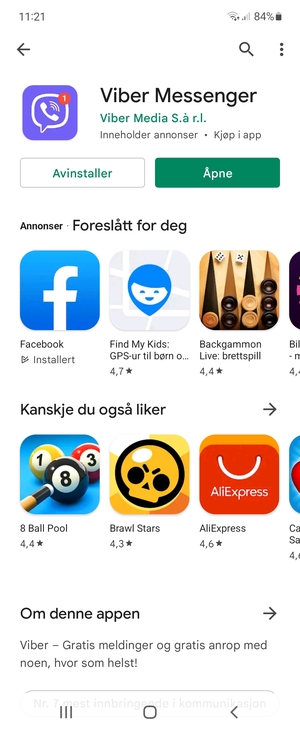 Velg Åpne
