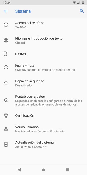Seleccione Copia de seguridad
