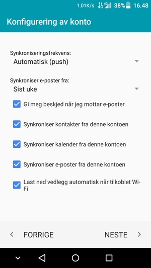 Velg NESTE