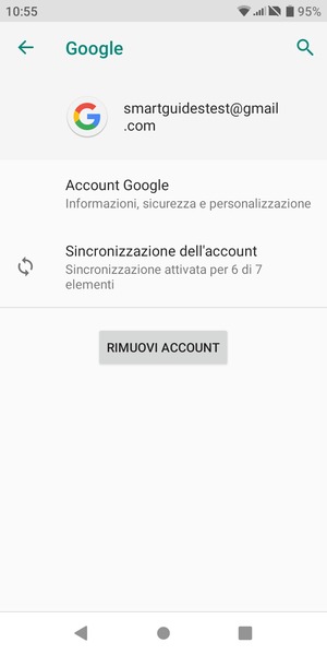 Seleziona Sincronizzazione dell'account