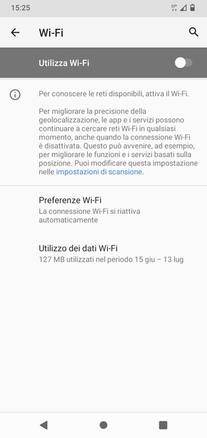 Attiva Utilizza Wi-Fi