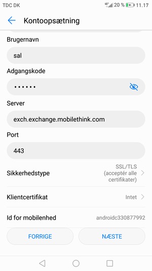 Vælg NÆSTE