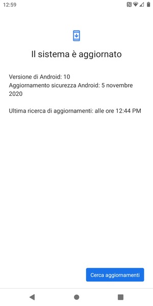 Seleziona Cerca aggiornamenti