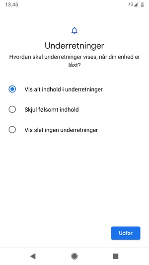 Vælg din foretrukne mulighed og vælg Udfør