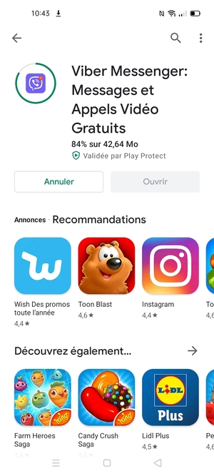 Veuillez attendre la fin de la procédure d'installation