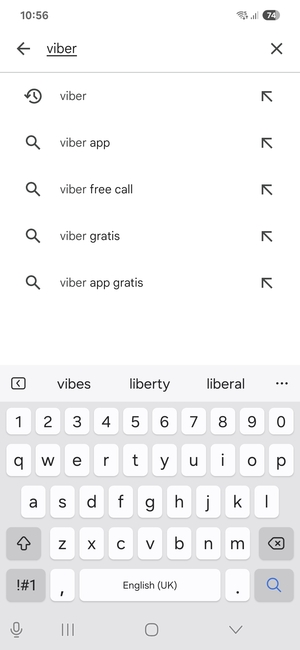 Skriv inn applikasjonsnavnet og velg Søk