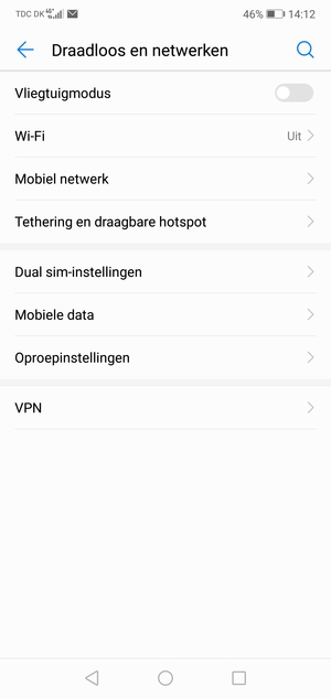 Selecteer Wi-Fi