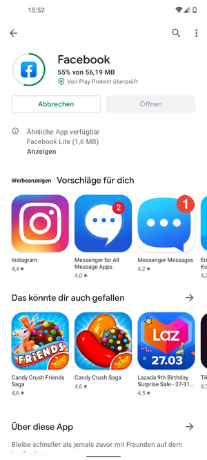 Warten Sie, bis der Installationsprozess  beendet ist