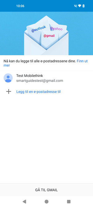 Velg GÅ TIL GMAIL