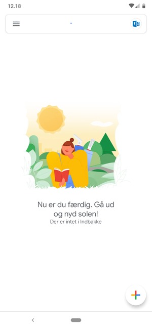 Din Gmail er klar til brug