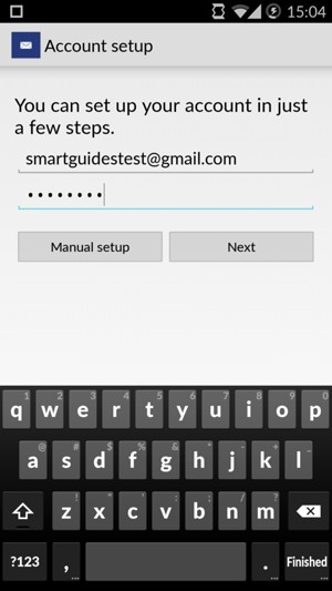 Enter your Gmail or Hotmail address and password. Select Next
