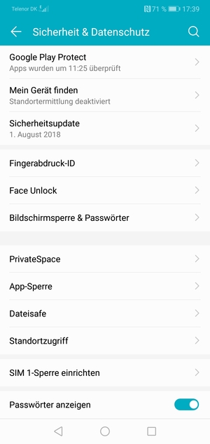 Wählen Sie SIM-Sperre einrichten