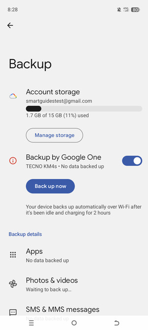 Select Account storage