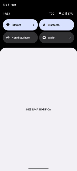 Scorri nuovamente verso il basso il menu in alto