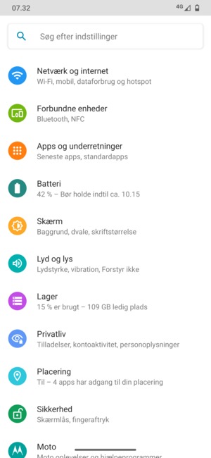 Vælg Netværk og internet