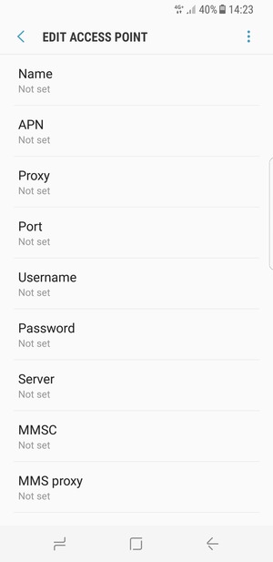 Enter Internet information