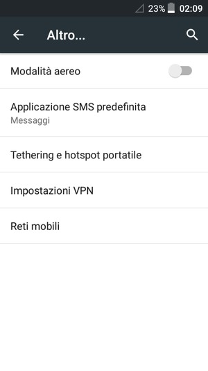 Seleziona Reti mobili