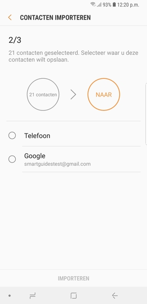 Selecteer uw Google-account