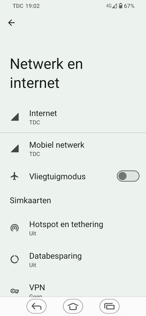 Selecteer Mobiel netwerk
