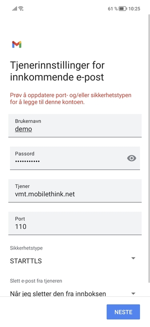 Velg Sikkerhetstype