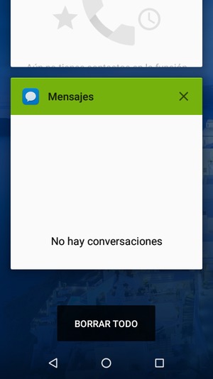 Seleccione BORRAR TODO para cerrar todas las aplicaciones en ejecución