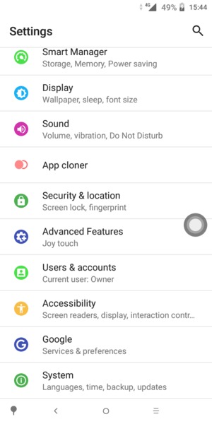 Scroll to and select System