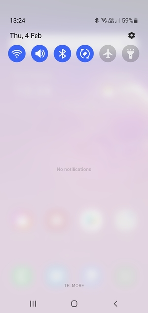 Slide down the top menu again