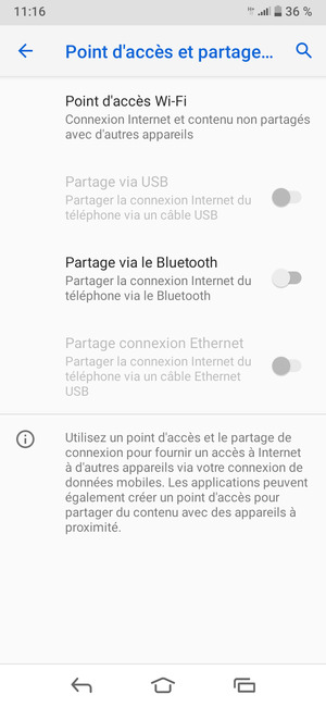 Sélectionnez Point d'accès Wi-Fi