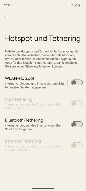 Wählen Sie WLAN-Hotspot