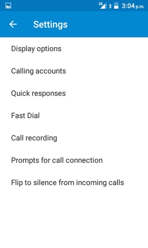 Select Calling accounts