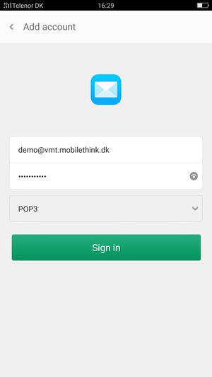 Enter your Email address and Password