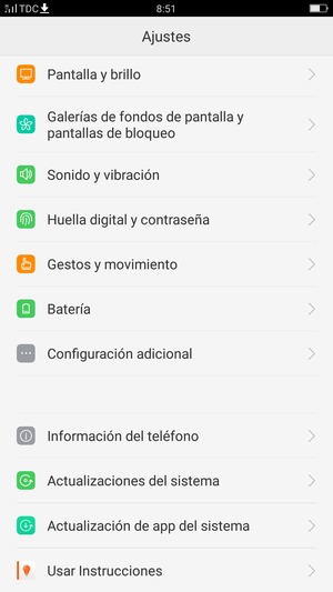 Para activar su bloqueo de pantalla, vaya al menú Ajustes y seleccione Huella digital y contraseña