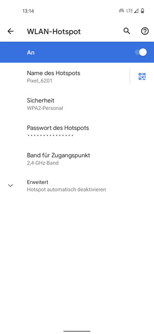 Ihr Handy ist jetzt für die Verwendung als Modem eingerichtet