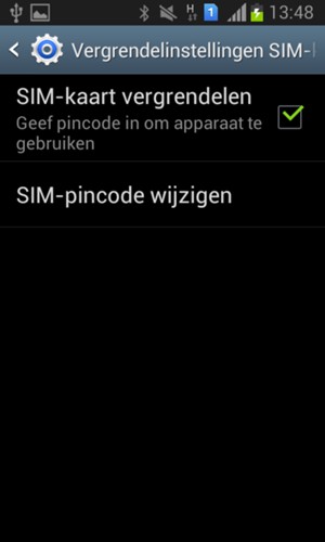 Selecteer SIM-pincode wijzigen