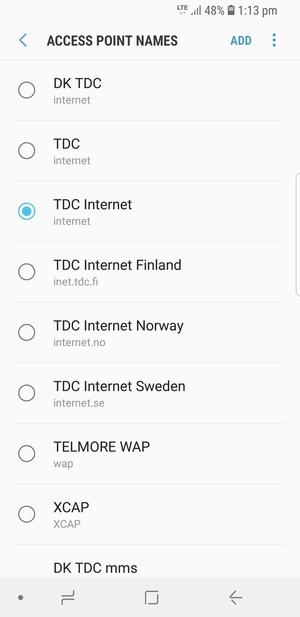 Select the Menu button