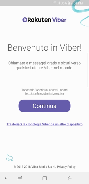 L'app è pronta per l'uso