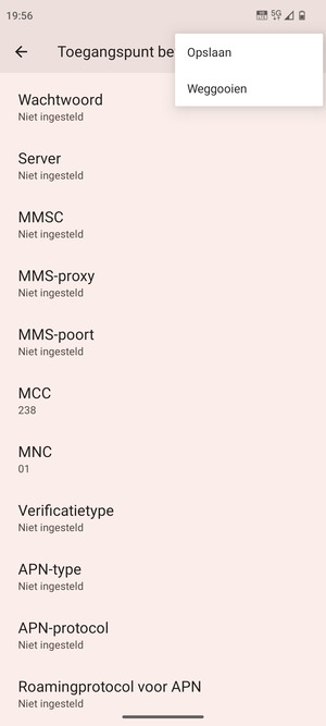 Selecteer Opslaan