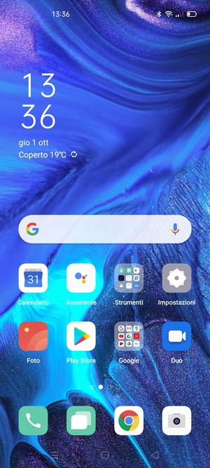 Seleziona il tasto App recenti