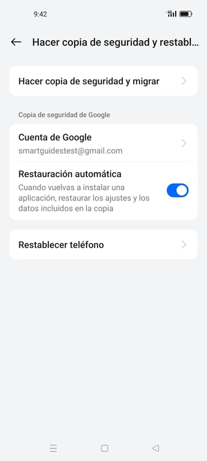 Seleccione Cuenta de Google